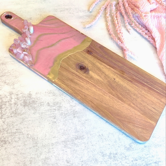 Resin Acacia Wood Charcuterie/Cheese Board - Picture 1 of 7